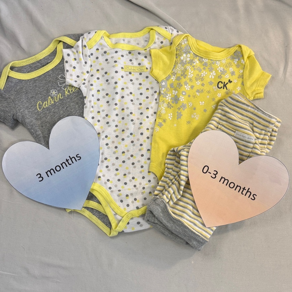 ⭐️Host Pick⭐️ Calvin Klein - 4 piece bundle. Size 0-3/3-6 month